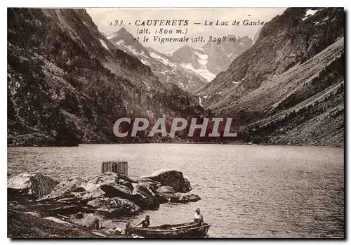 Ansichtskarte AK Cauterets Le Lac de gaube et le Vignemale