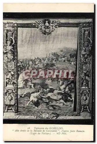 Ansichtskarte AK Tapisserie des Gobelins Aile droite de la Bataile de Constantin d'apres Jules Romain Loges du Va