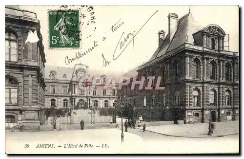 Cartes postales Amiens L'Hotel de Ville