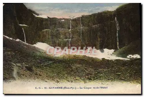 Cartes postales Gavarnie Htes Pyr Le Cirque vu de l'Hotel