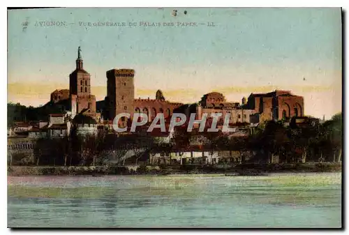 Cartes postales Avignon vue generale du Palais des Papes