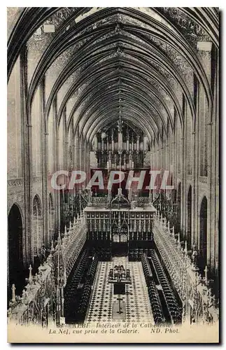 Cartes postales Albi Interieur de la Cathedrale la Nef vue prise de la Galerie Orgue