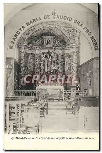 Cartes postales Saint Pons Interieur de la Chapelle de Notre Dame du Jaur
