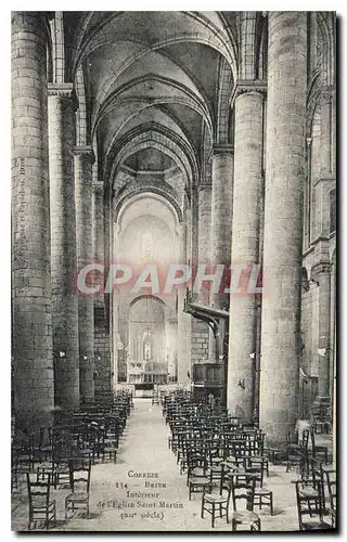 Cartes postales Correze Brive Interieur de l'eglise Saint Martin XII siecle
