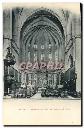 Ansichtskarte AK Beziers Cathedrale St Nazaire Le Choeur