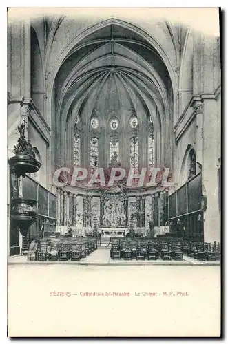 Ansichtskarte AK Beziers Cathedrale St Nazaire Le Choeur