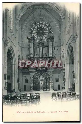 Ansichtskarte AK Beziers Cathedrale St Nazaire Les Orgues