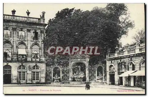 Cartes postales Nancy Fontaine de Neptune