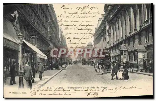 Cartes postales Paris Perspective de la Rue de Rome