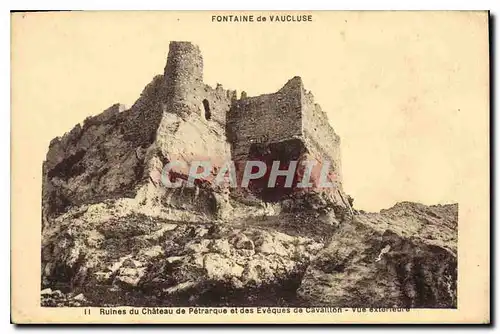 Ansichtskarte AK Fontaine de Vaucluse Ruines du Chateau de Petrarque et des Eveques de Cavaillon Vue exterieure