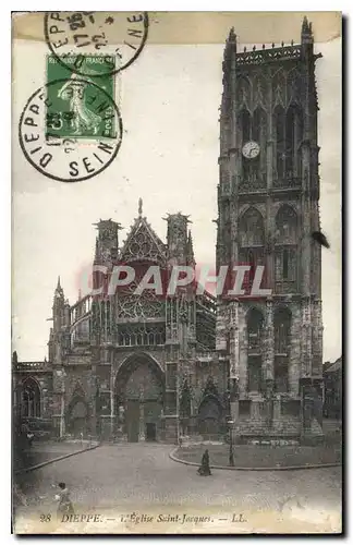 Cartes postales Dieppe L'Eglise Saint Jacques