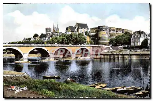 Cartes postales Angers Maine et Loire Le Pont de la Basse Chaine sur la Maine vers le Chateau