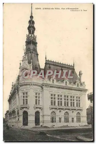 Ansichtskarte AK Sens L'Hotel de Ville Vue d'Ensemble