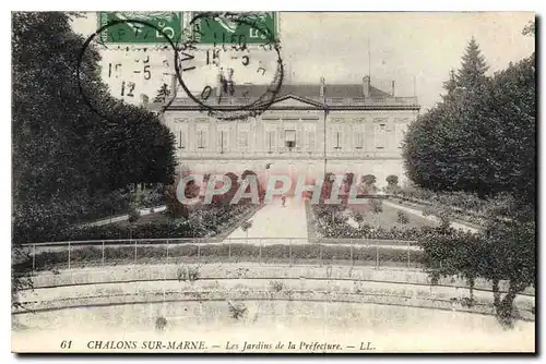 Cartes postales Chalons sur Marne Les Jardins de la Prefecture