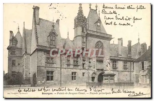 Ansichtskarte AK Bourges Palais de Jacques Coeur Facade principale