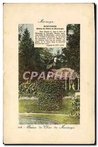 Ansichtskarte AK Montargis Statue du chien de Montargis