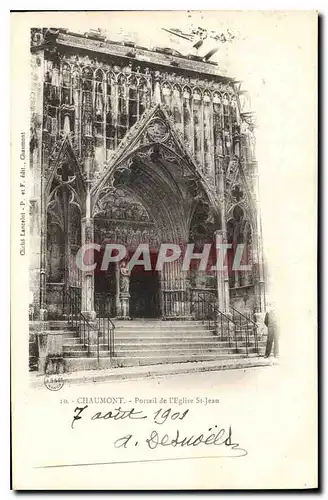 Cartes postales Chaumont Portail de l'Eglise St Jean