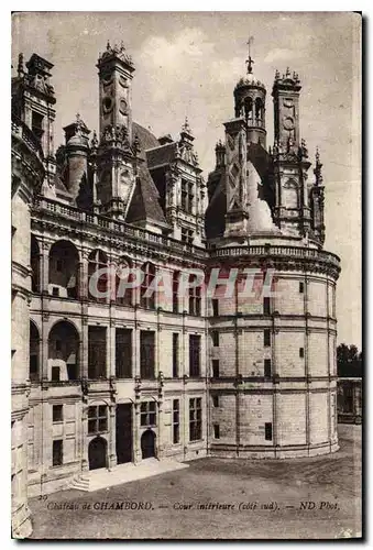 Ansichtskarte AK Chateau de Chambord Cour interieure Cote sud