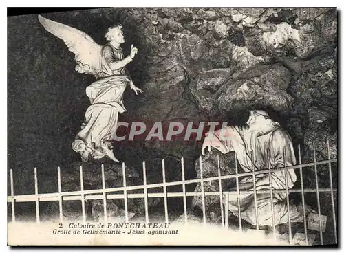 Ansichtskarte AK Calvaire de Pontchateau Grotte de Gethsemanie Jesus agonisant