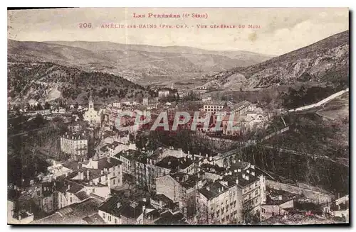 Cartes postales Les Pyrenees Amelie les Bains Vue generale du Midi