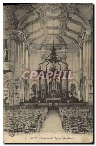 Ansichtskarte AK Brest Interieur de l'Eglise Saint Louis