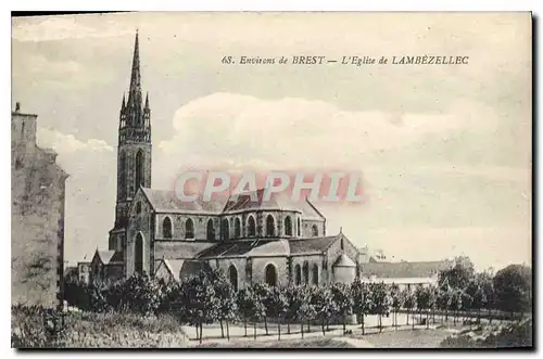 Cartes postales Environs de Brest l'Eglise de Lambezellec