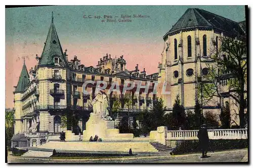 Cartes postales Pau Eglise St Martin et Hotel Gassion