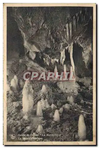 Cartes postales Grotte de Dinant La Merveilleuse Le Stalactite oblique