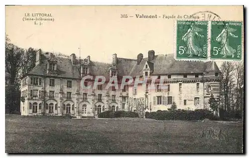 Ansichtskarte AK Le Littoral Seine Inferieure Valmont Facade du Chateaux