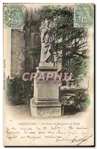 Cartes postales Angouleme La Statue de Marguerite de Valois