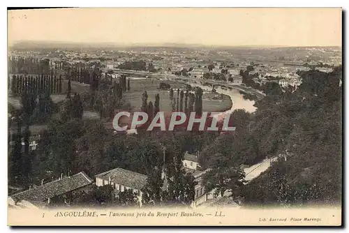 Cartes postales Angouleme Panorama pris du Rempart Beaulieu