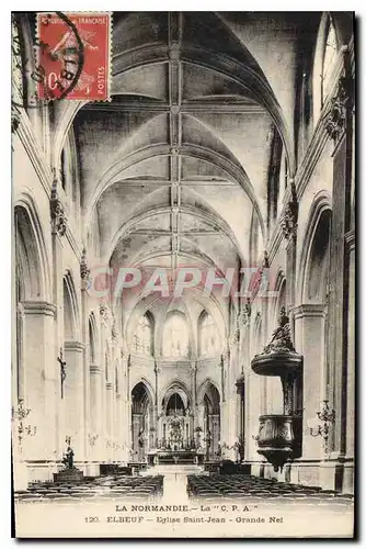 Cartes postales La Normandie La Cartes postales Elbeuf Eglise Saint Jean Grande Nef