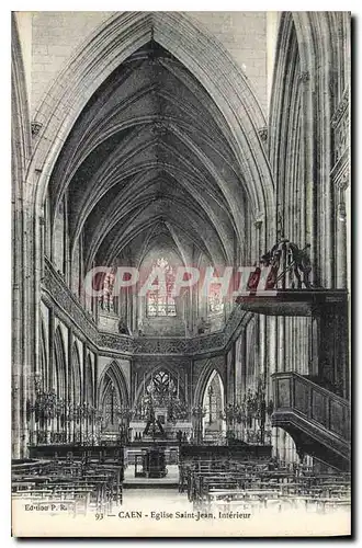 Ansichtskarte AK Caen Eglise Saint Jean Interieur