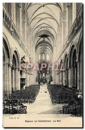 Ansichtskarte AK Bayeux La Cathedrale La Nef