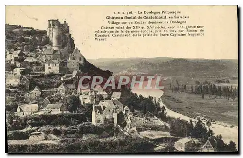Cartes postales La Dordogne Pitttoresque Chateau feodal de Castelnaud en Sarladais