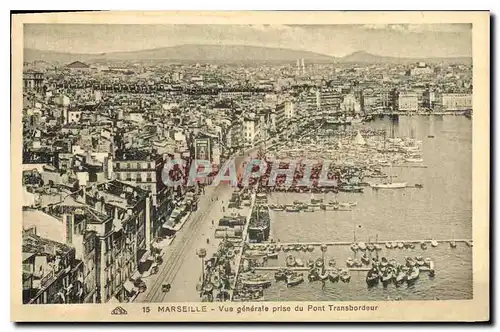 Ansichtskarte AK Marseille Vue generale prise du Pont Transbordeur