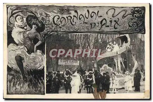 Cartes postales Carnaval d'Aix 1912