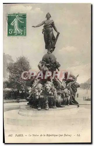 Ansichtskarte AK Paris La Statue de la Republique par Dalou