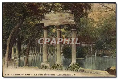 Ansichtskarte AK Paris Le Parc Monceau Les Ruines