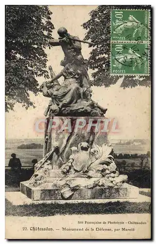 Ansichtskarte AK Chateaudun Monument de la Defense par Mercie