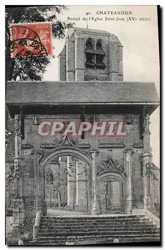 Cartes postales Chateaudun Portail de l'Eglise Saint Jean