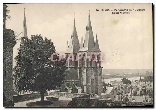 Cartes postales Blois Panorama sur l'Eglise Saint Nocolas