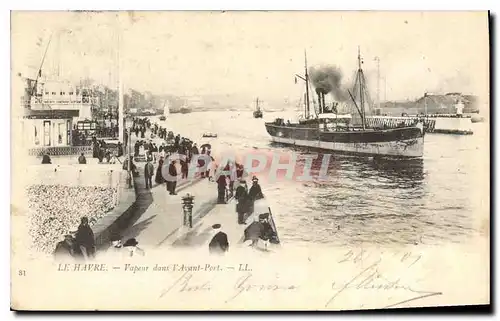 Cartes postales Le Havre Vapeur dans l'Avant Port Bateau