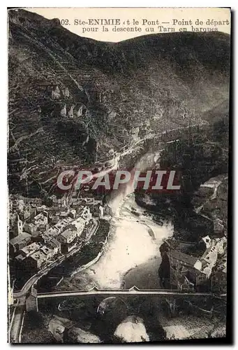 Cartes postales Ste Enime et le Pont Point de depart pour la descente au Tarn en bargues