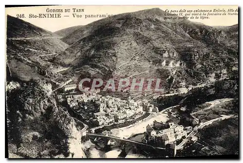 Cartes postales Gorges du Tarn Ste Enimie Vue panoramique