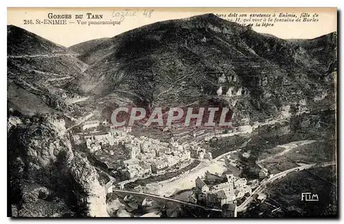 Cartes postales Gorges du Tarn St Enimie Vue panoramique