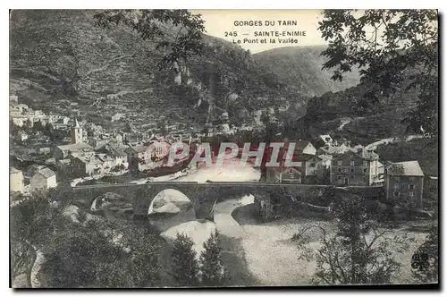 Cartes postales Gorges du Tarn Sainte enimie Le Pont et la Vallee