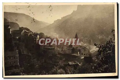 Cartes postales Gorges du Tarn Sainte Enimie Lozere Premiers royans de soleil