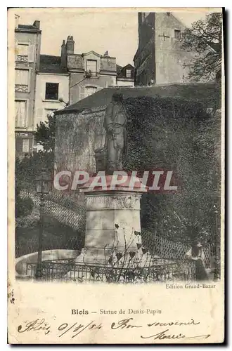 Cartes postales Blois Statue de Denis Papin