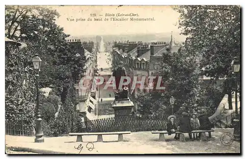 Cartes postales Blois Loir et Cher vue prise du Haut de l'Escalier Monumental